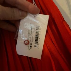 Pleated red midi dress brand new with tags
